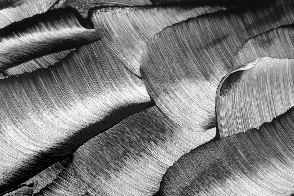 Detail Pinselstriche Abstrakt Monochrom Grau Hintergrund Number 17