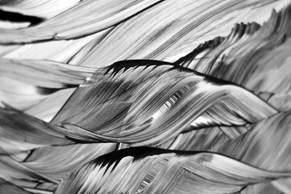 Detail Pinselstriche Abstrakt Monochrom Grau Hintergrund Number 19