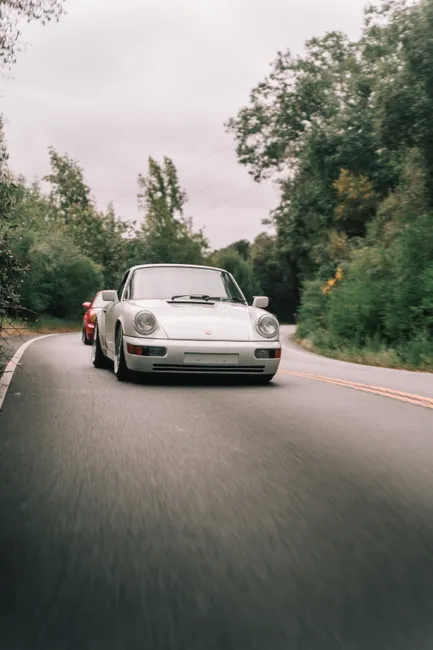 Detail Porsche 911 Classic On Winding Road Landscape Number 14