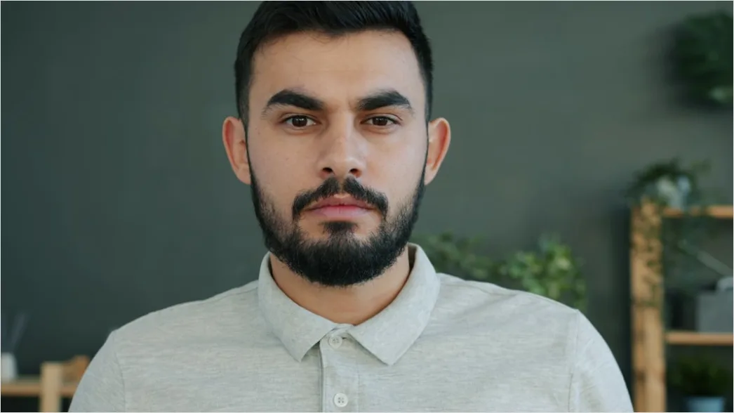 Detail Portrait Hispanic Man Professional Confident Look Number 5