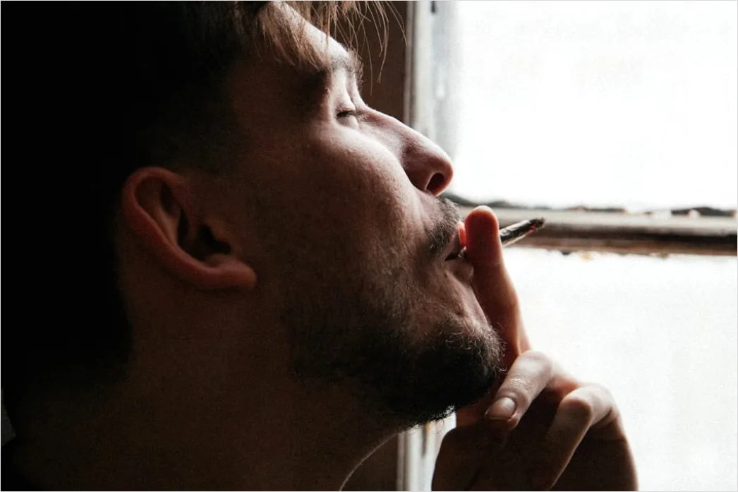 Detail Portrait Man Thinking Pensive Expression Window Number 10