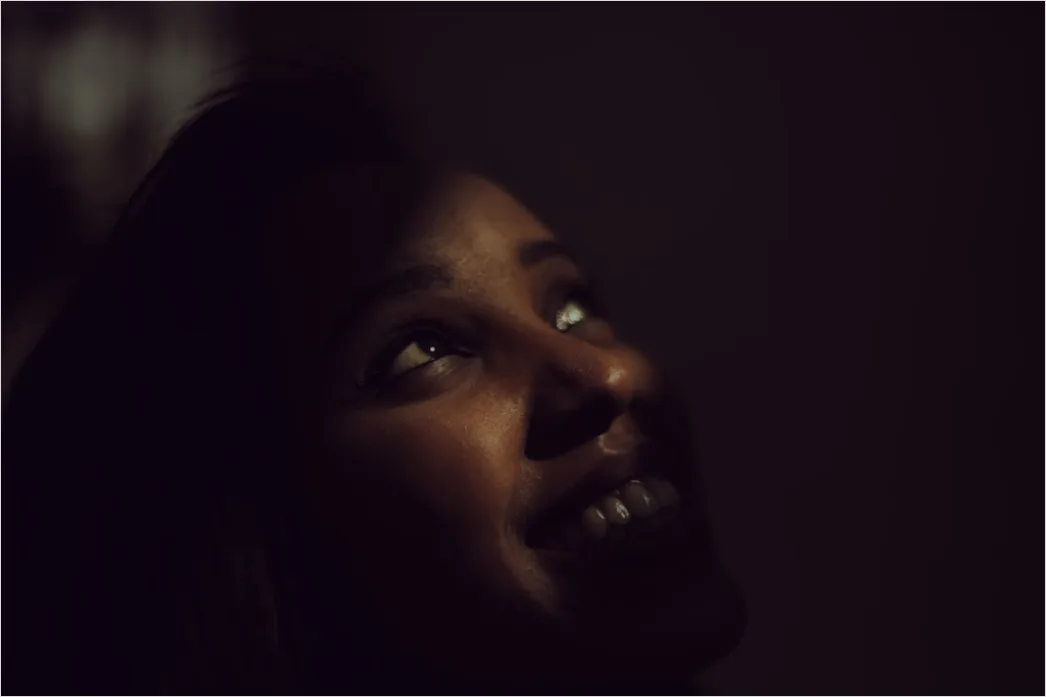 Detail Portrait Person Hopeful Optimistic Expression Light Number 3