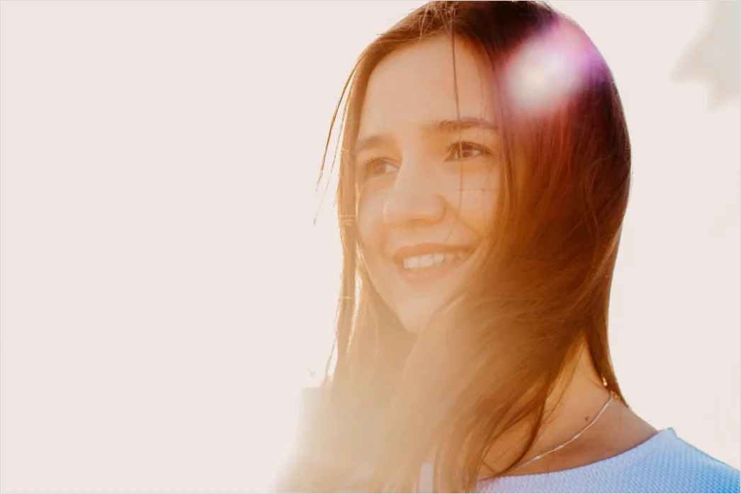 Detail Portrait Person Hopeful Optimistic Expression Light Number 4