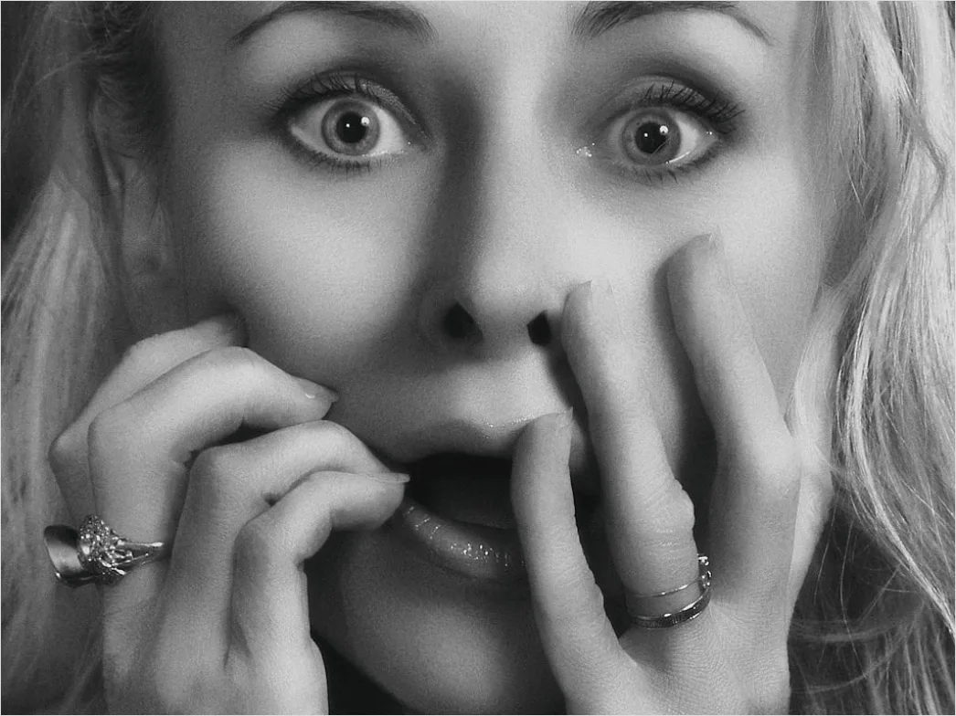 Detail Portrait Person Surprised Expression Close Up Number 20