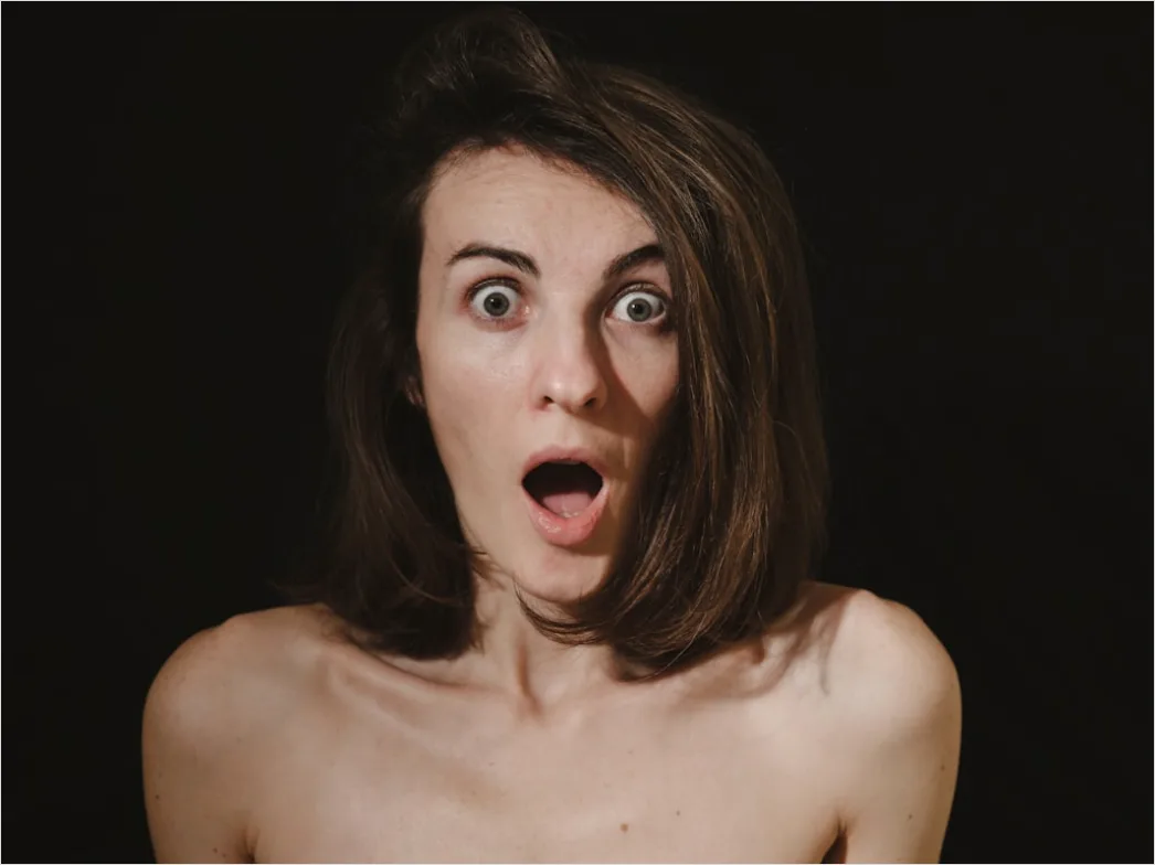 Detail Portrait Person Surprised Expression Close Up Number 6