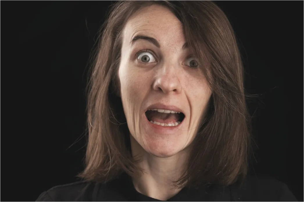 Detail Portrait Person Surprised Expression Close Up Number 10