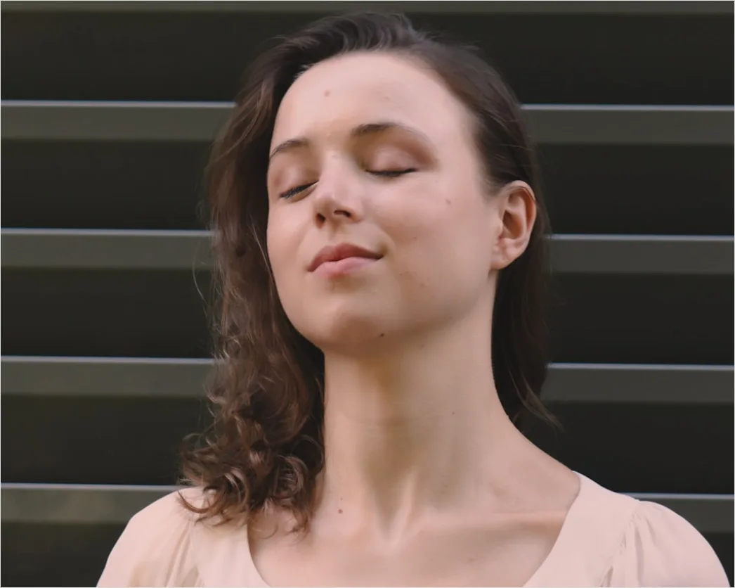 Detail Portrait Woman Calm Peaceful Meditation Expression Number 12