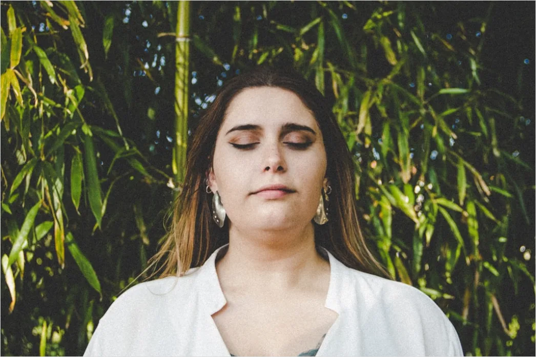 Detail Portrait Woman Calm Peaceful Meditation Expression Number 5