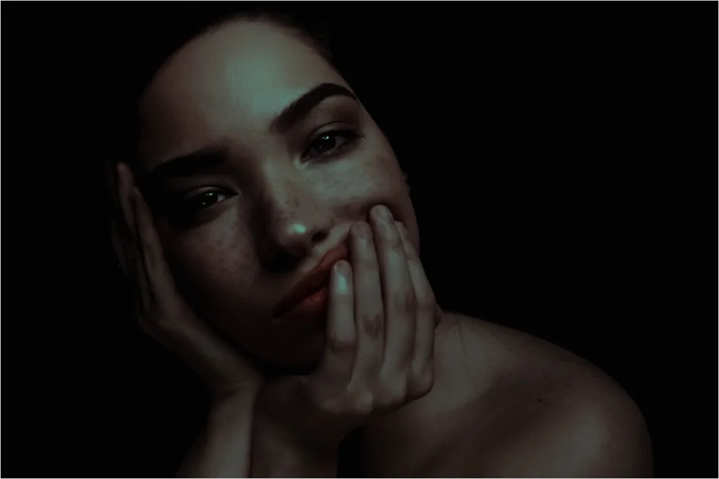 Detail Portrait Woman Crying Emotional Vulnerable Close Up Number 11