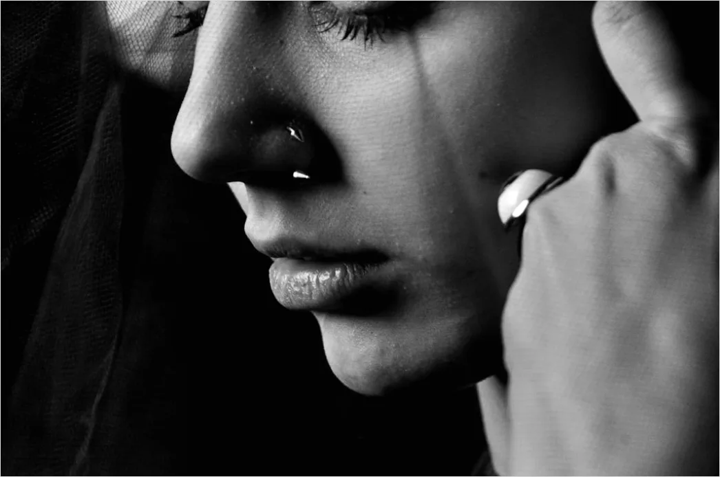 Detail Portrait Woman Crying Emotional Vulnerable Close Up Number 20