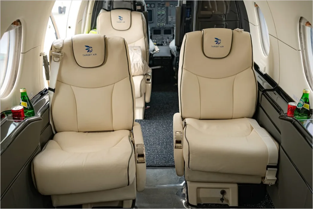 Detail Private Jet Interior Luxury Cabin Seating Number 16