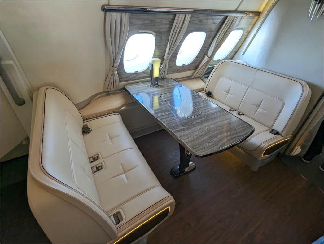 Detail Private Jet Interior Luxury Cabin Seating Number 5