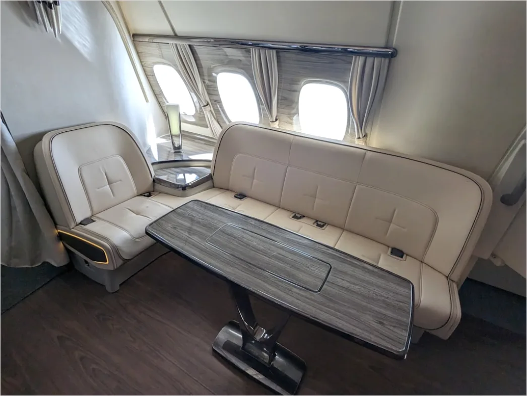 Detail Private Jet Interior Luxury Cabin Seating Number 7