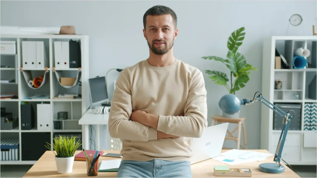 Detail Professional Man Portrait Office Environment Confident Number 6