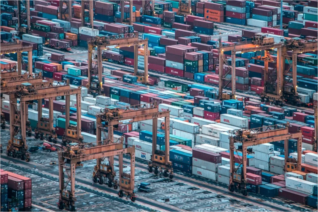 Detail Railway Freight Terminal Containers Organized Number 11