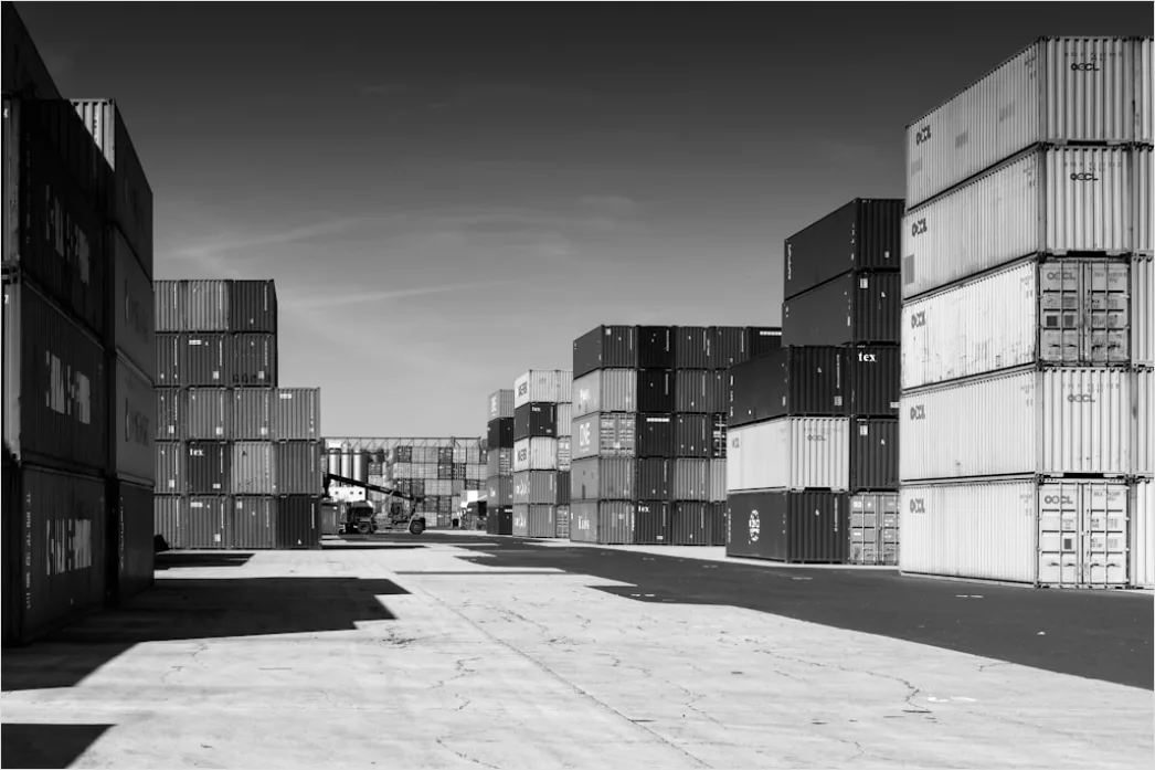 Detail Railway Freight Terminal Containers Organized Number 16