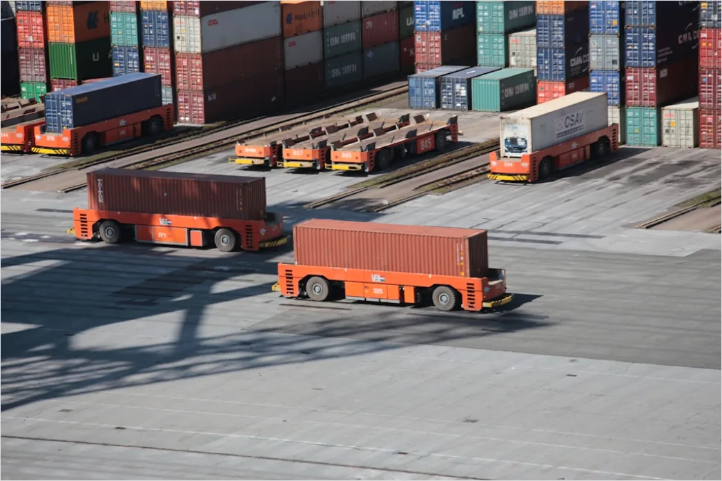Detail Railway Freight Terminal Containers Organized Number 6
