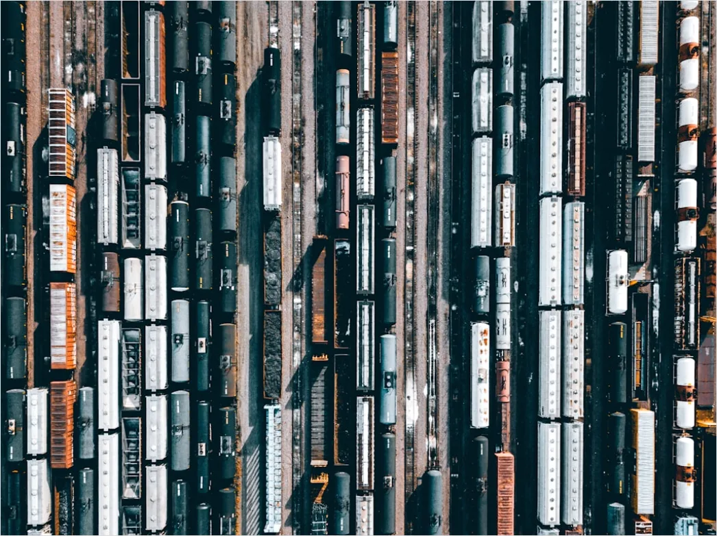 Detail Railway Freight Terminal Containers Organized Number 9