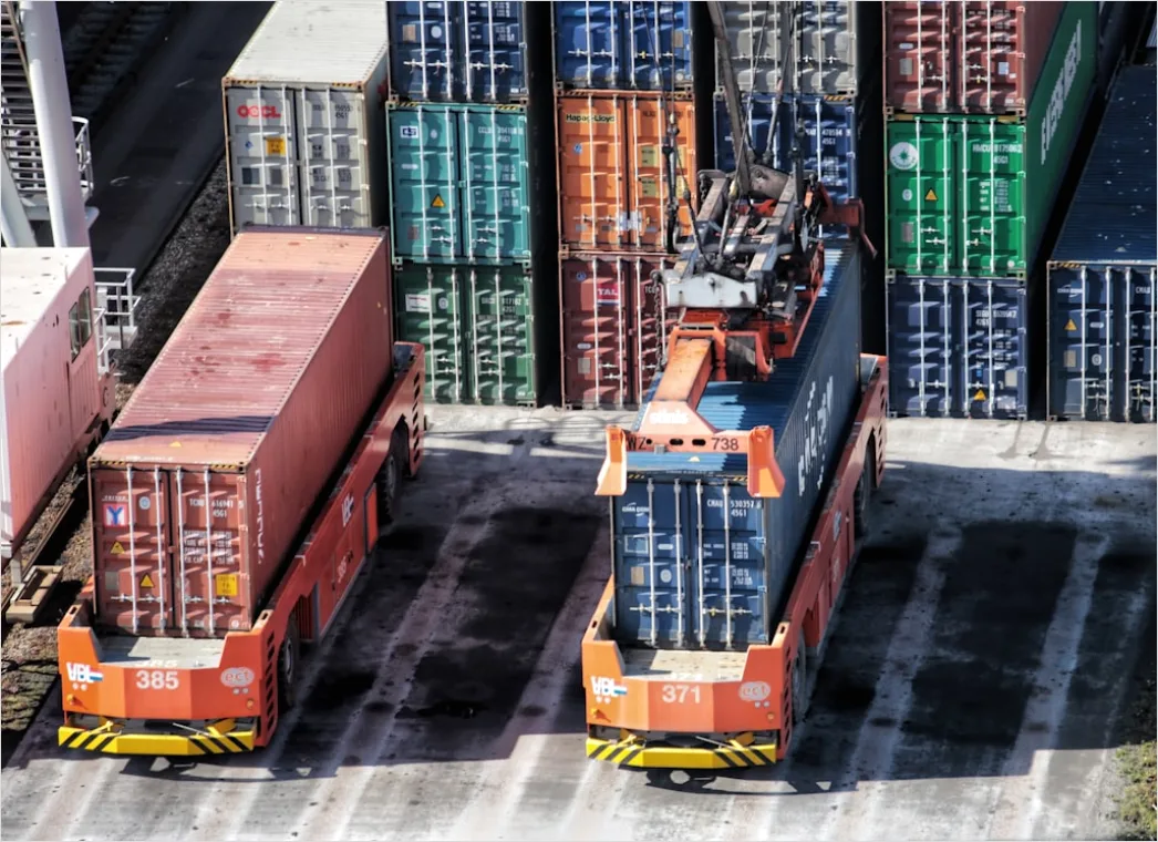 Detail Railway Freight Terminal Containers Organized Number 10