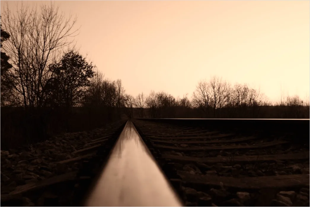 Detail Railway Track Perspective Leading Lines Photo Number 12