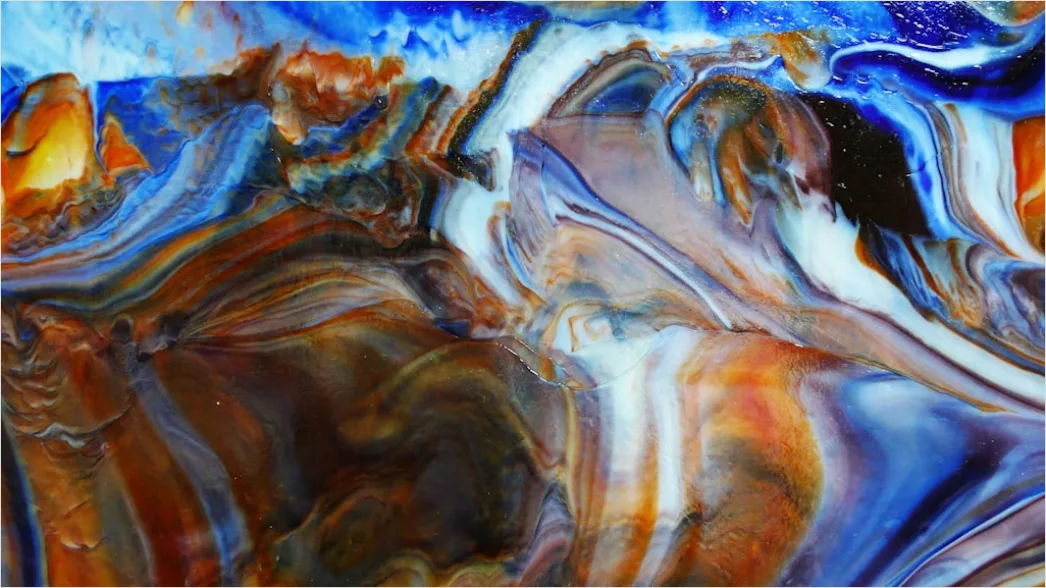 Detail Resin Art Abstrakt Farben Geoden Optik Number 13