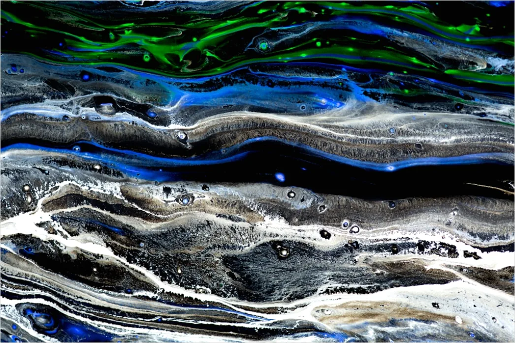 Detail Resin Art Abstrakt Farben Geoden Optik Number 16