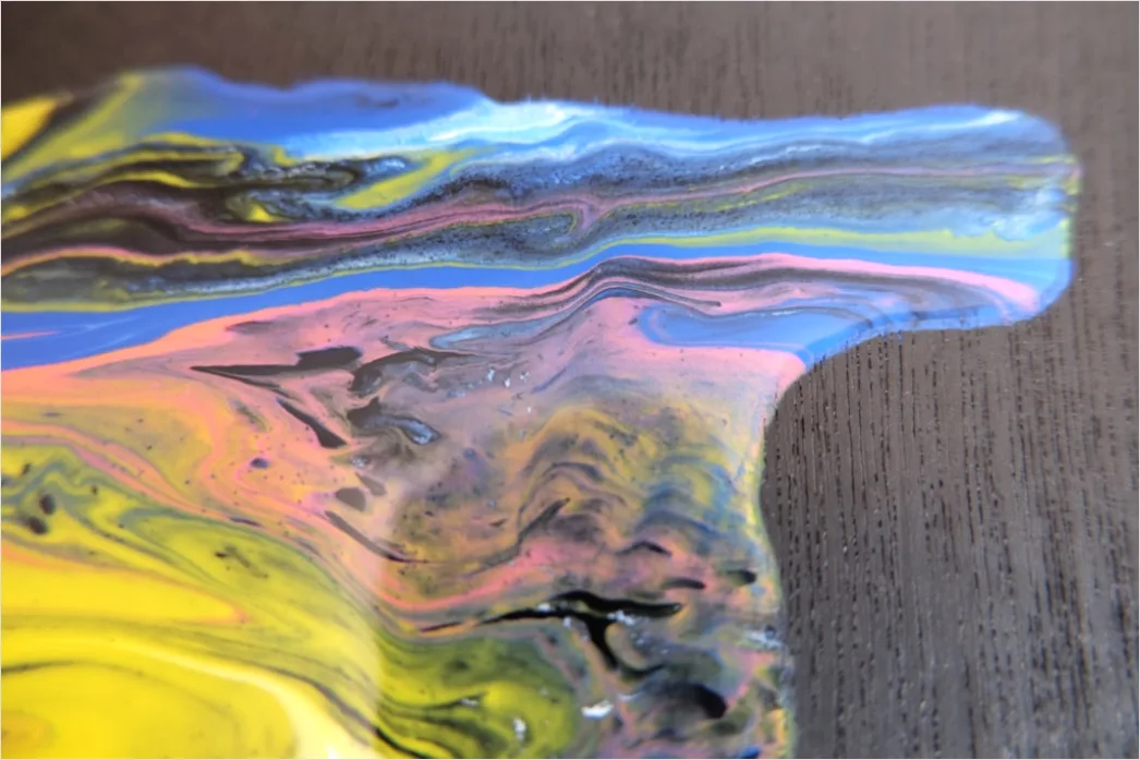 Detail Resin Art Abstrakt Farben Geoden Optik Number 18