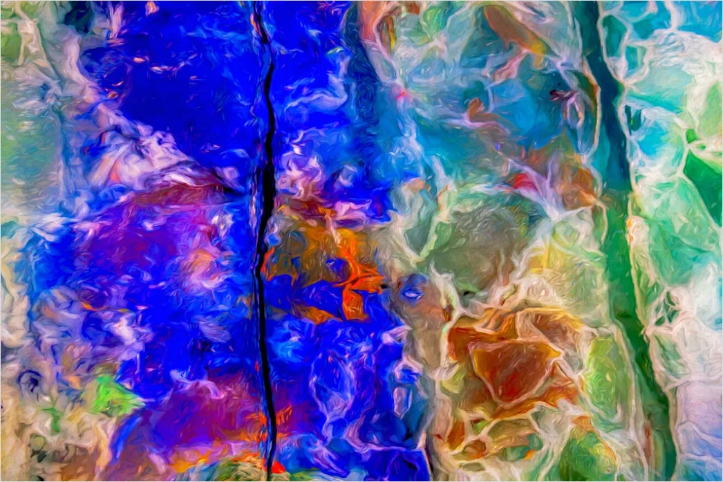 Detail Resin Art Abstrakt Farben Geoden Optik Number 19