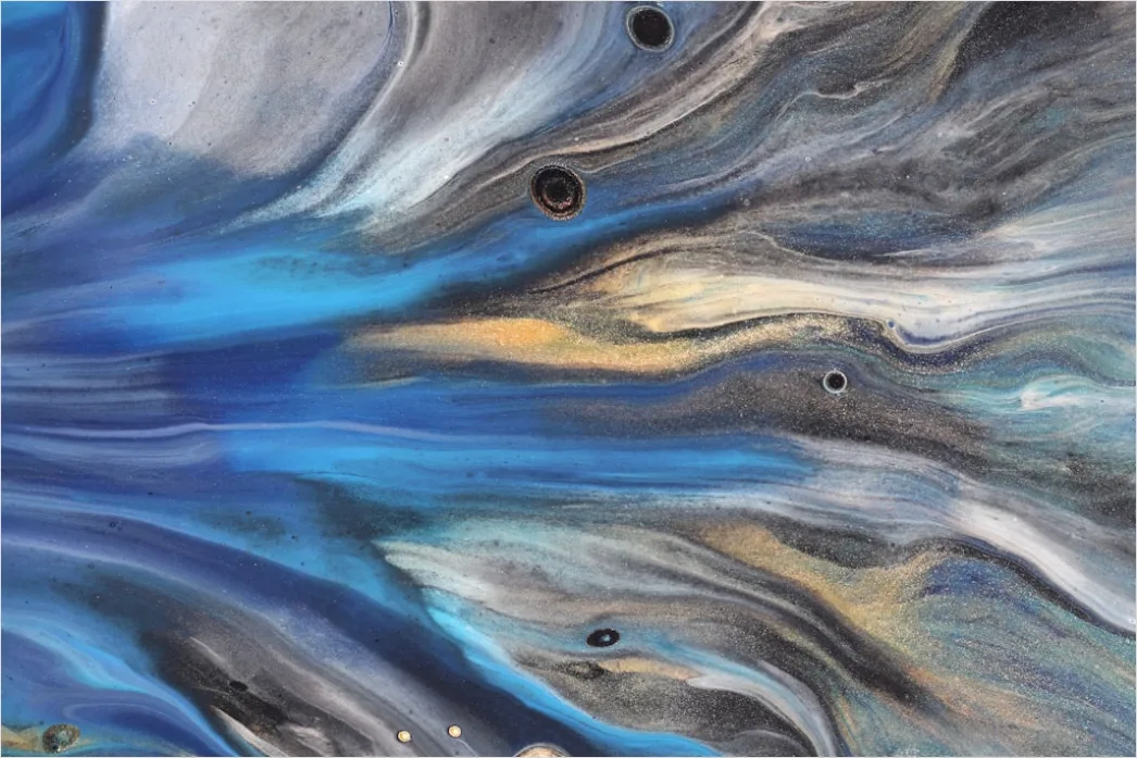 Detail Resin Art Abstrakt Farben Geoden Optik Number 20