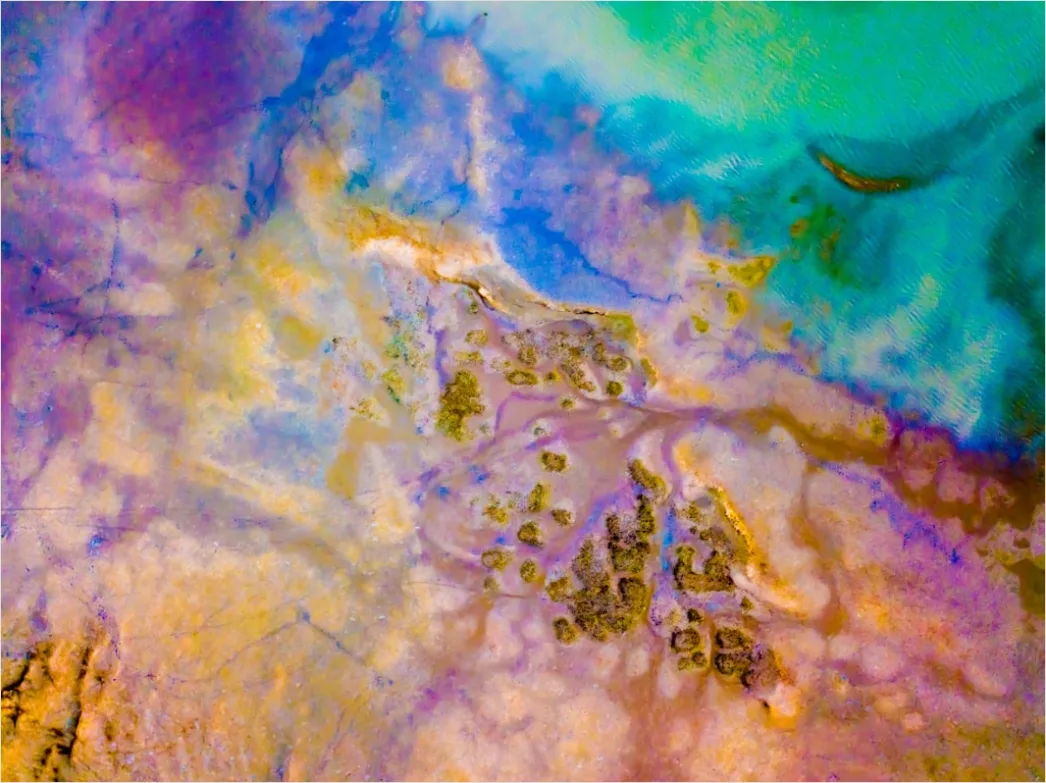 Detail Resin Art Abstrakt Farben Geoden Optik Number 3