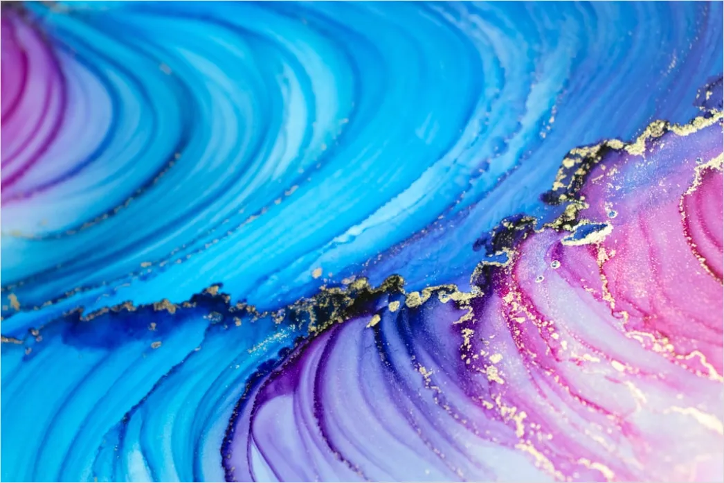 Detail Resin Art Abstrakt Farben Geoden Optik Number 7