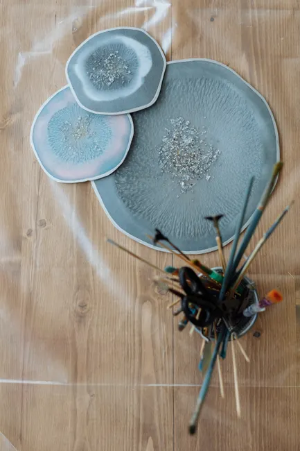 Detail Resin Geode Abstrakt Kristall Optik Kunst Number 18