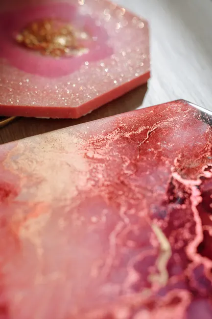 Detail Resin Geode Abstrakt Kristall Optik Kunst Number 20