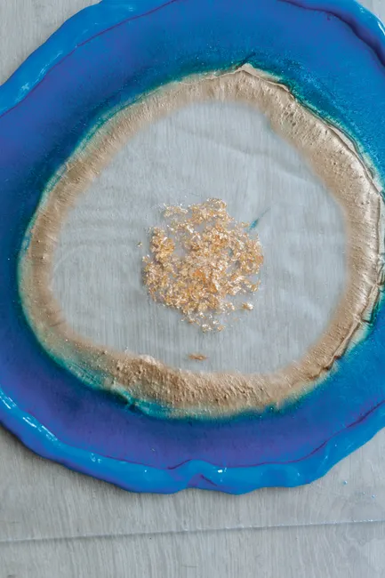 Detail Resin Geode Abstrakt Kristall Optik Kunst Number 3