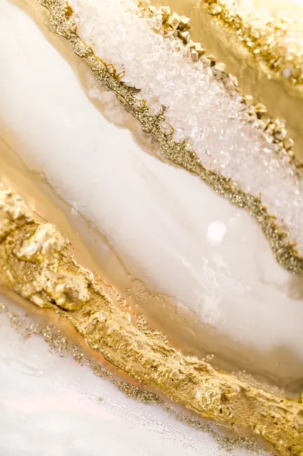 Detail Resin Geode Abstrakt Kristall Optik Kunst Number 5