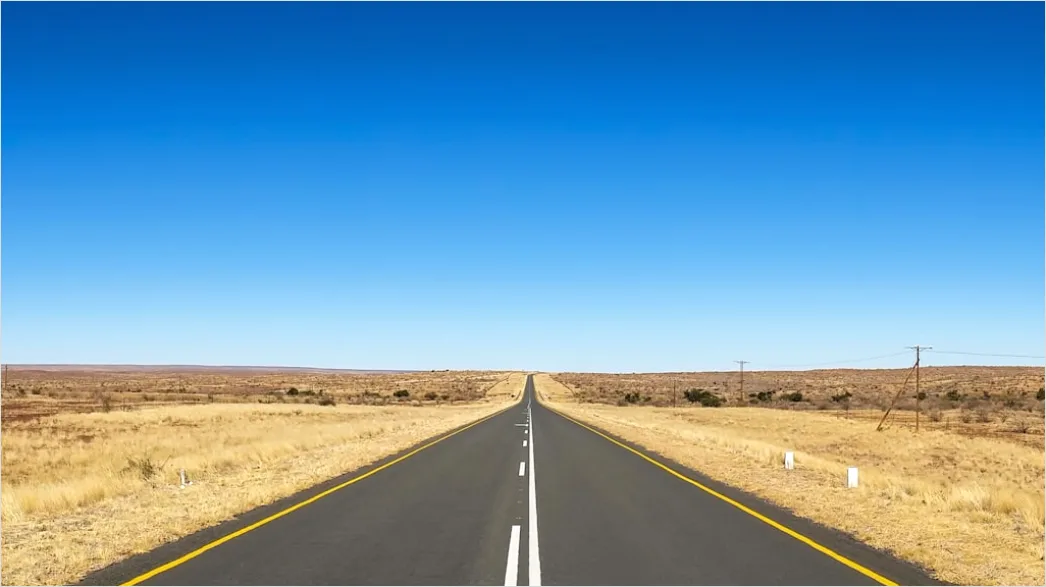 Road Trip Car On Empty Highway Landscape 400a
