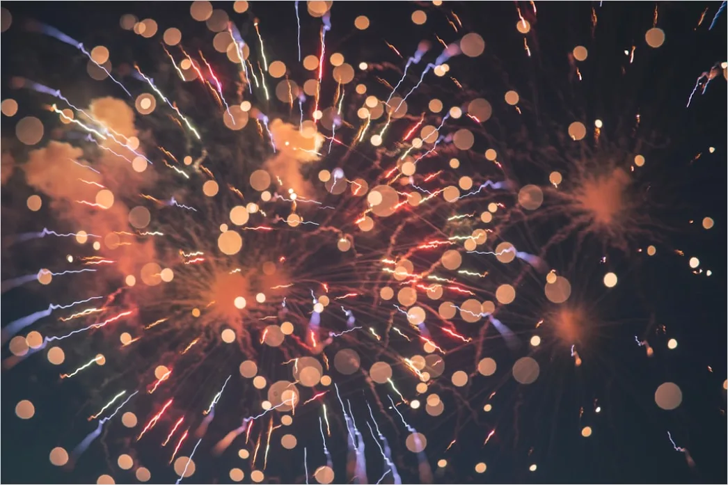 Detail Silvester Feuerwerk Nachthimmel Bunt Explosion Number 2