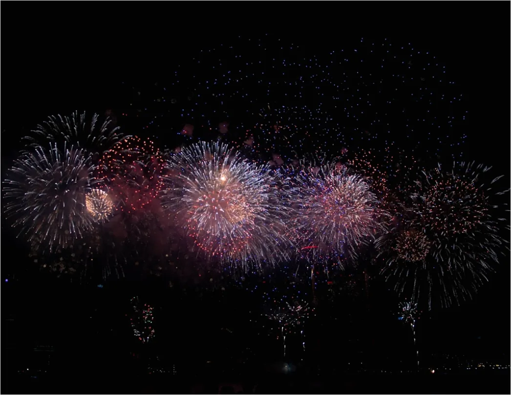 Detail Silvester Feuerwerk Nachthimmel Bunt Explosion Number 7