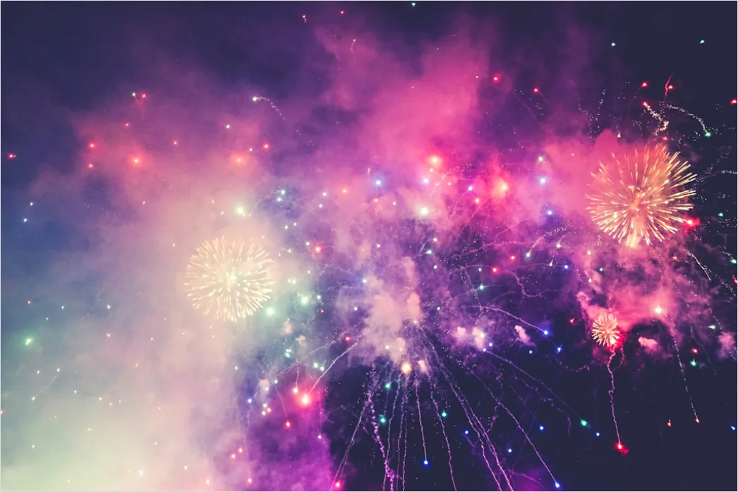 Detail Silvester Feuerwerk Nachthimmel Bunt Explosion Number 8