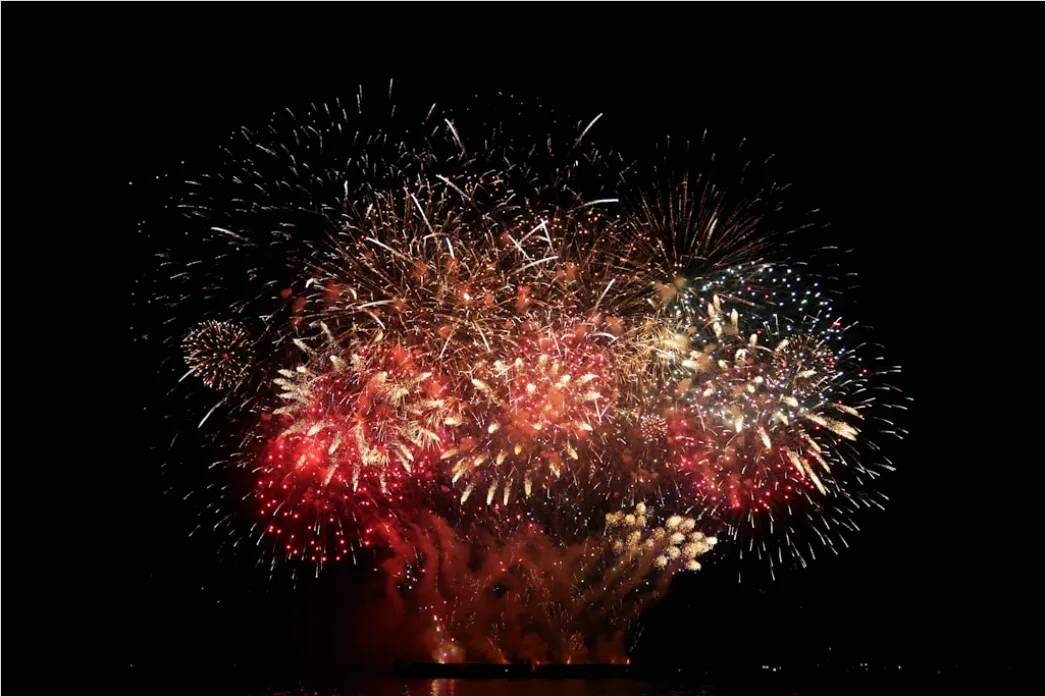 Detail Silvester Feuerwerk Nachthimmel Bunt Explosion Number 9