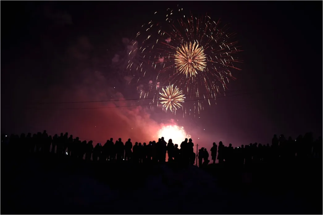 Detail Silvester Outdoor Feuerwerk Menschenmenge Number 14
