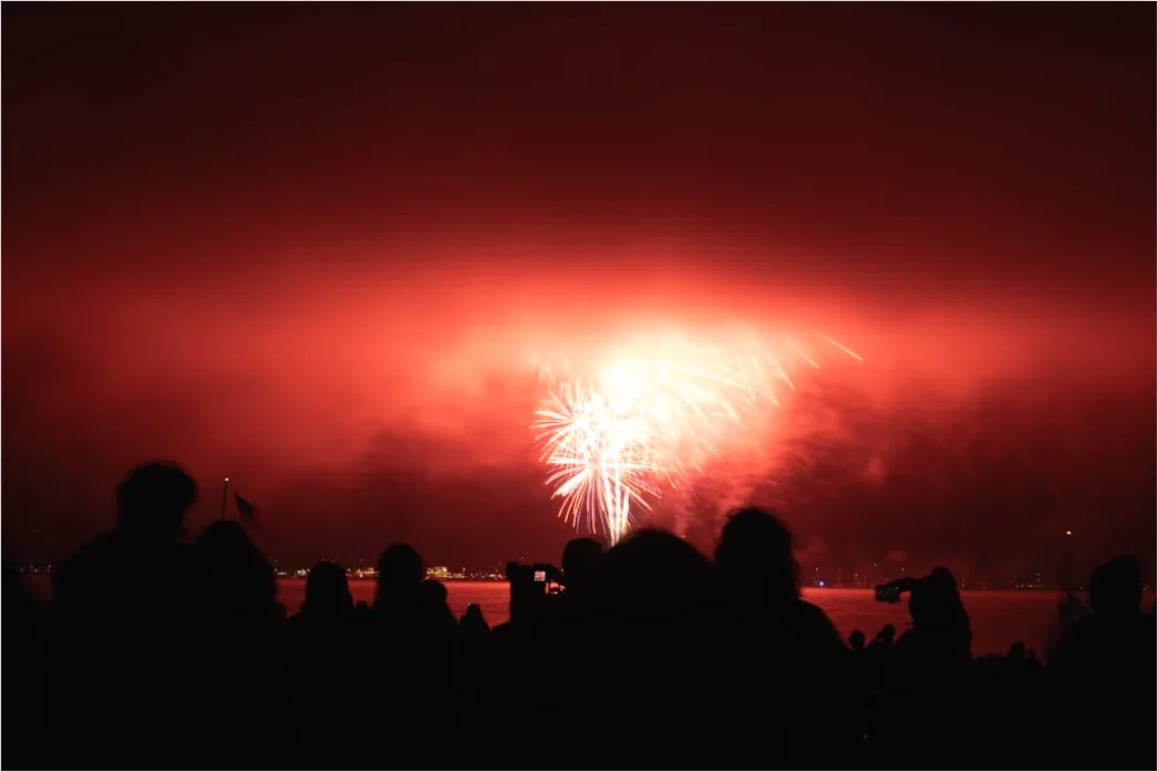Detail Silvester Outdoor Feuerwerk Menschenmenge Number 17