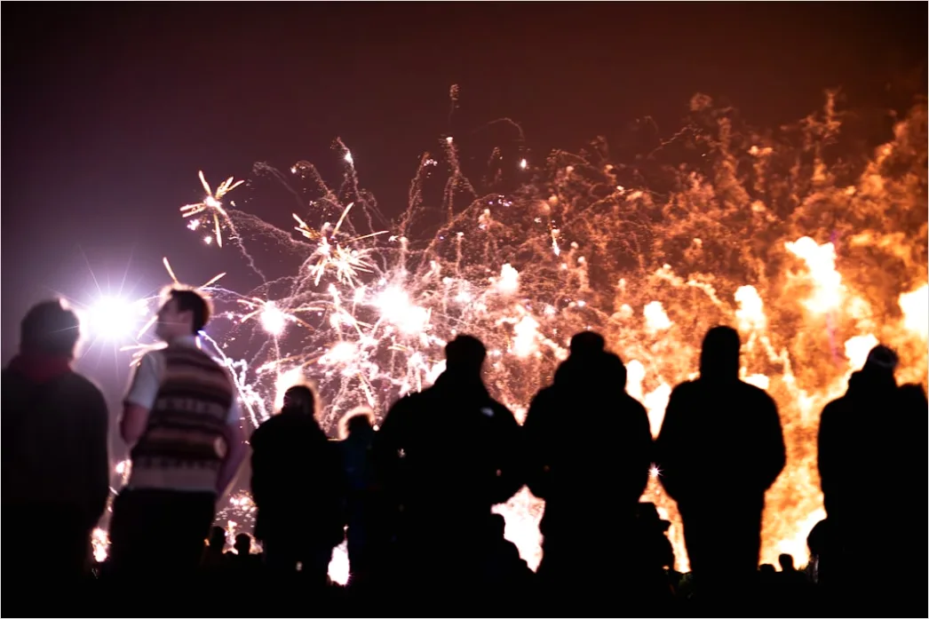 Detail Silvester Outdoor Feuerwerk Menschenmenge Number 19