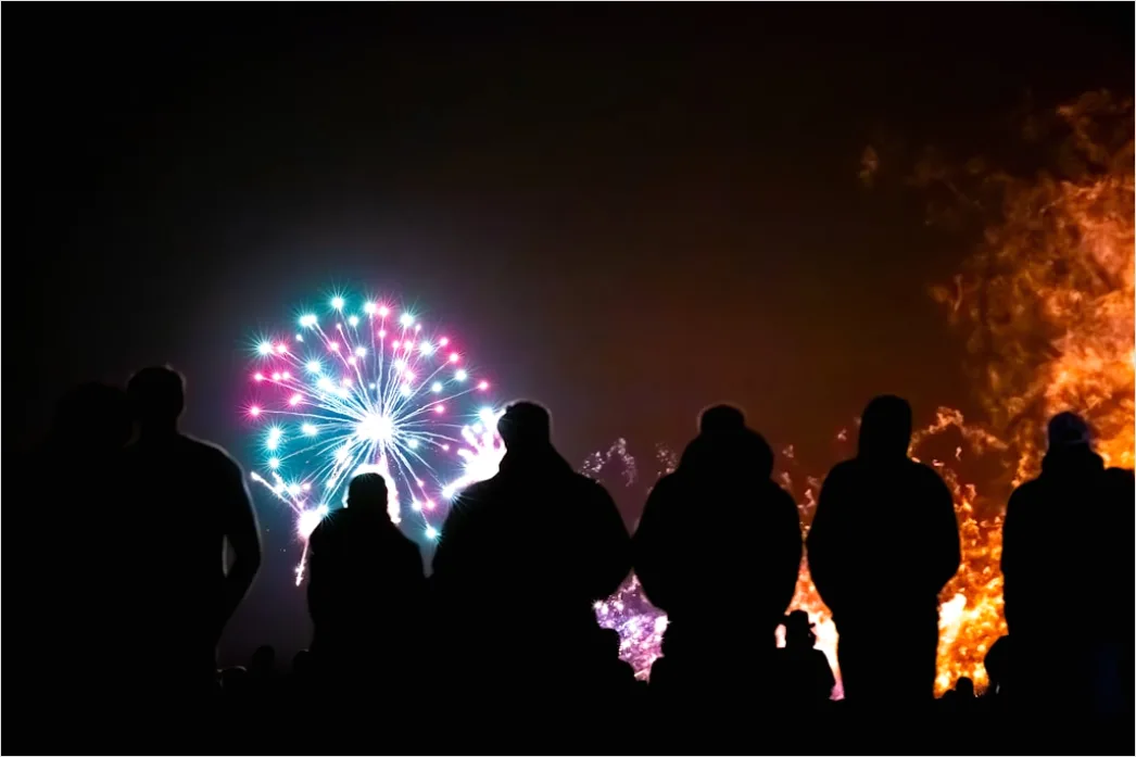 Detail Silvester Outdoor Feuerwerk Menschenmenge Number 7