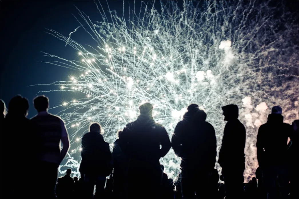 Detail Silvester Outdoor Feuerwerk Menschenmenge Number 9