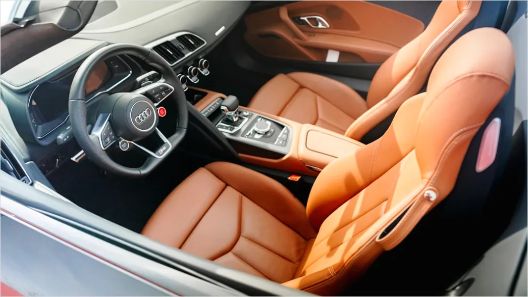 Detail Sport Car Bucket Seat Interior Close Up Number 11