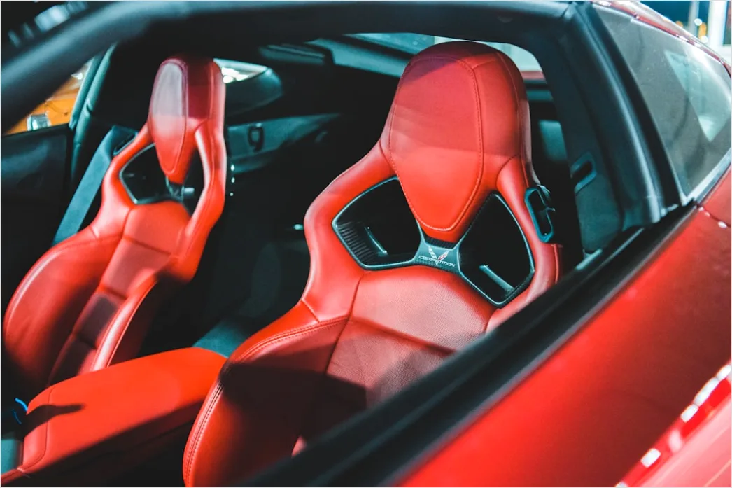 Detail Sport Car Bucket Seat Interior Close Up Number 18