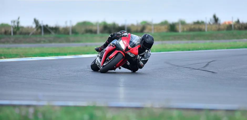 Detail Sport Motorcycle Leaning Corner Track Action Number 19