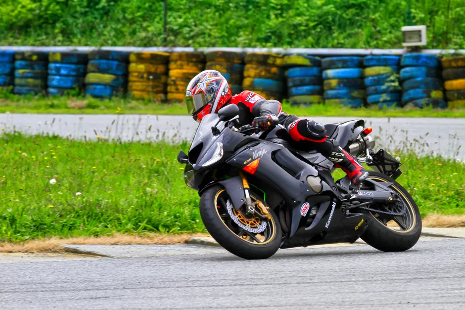 Detail Sport Motorcycle Leaning Corner Track Action Number 5