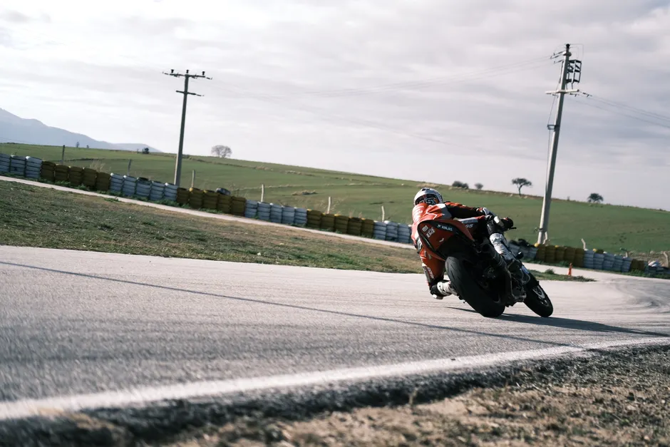 Detail Sport Motorcycle Leaning Corner Track Action Number 10